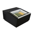 Glasskyl display -bordsmodell svart