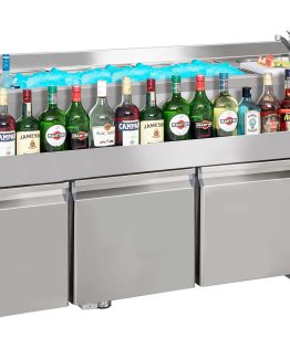 KYLDBÄNK 3 DÖRRAR MED COCKTAILBAR STATION
